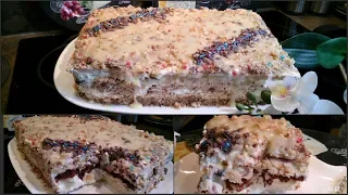 Бананово  - Ореховый Торт без выпечки / Banana - Walnut Cake without baking