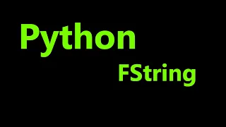 Python 101 | FString