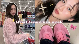 What I wore for a week💗 Go-to jewelry, clothes many ask about when worn, daily look compilation