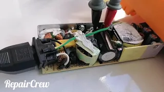 19V HP Laptop adaptör tamiri, çıkış voltajı yoksa boş yere uğraşmayın, arıza tespit yöntemi