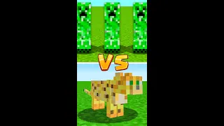 OCELOT VS 100 CREEPERÓW | Minecraft Eksperyment #Shorts