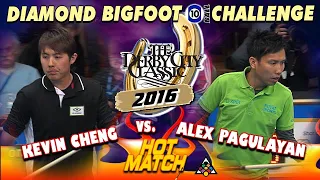 HOT MATCH! Kevin CHENG vs. Alex PAGULAYAN - 2016 DERBY CITY CLASSIC BIGFOOT 10-BALL CHALLENGE