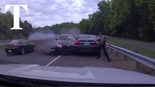 Vehicle hits officer during traffic stop in Virginia