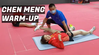 Chen Meng warm-up before training | 2021 Chinese Trials