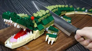 Catch and Fillet A Giant Lego Crocodile  Amazing Fish Cutting Skill