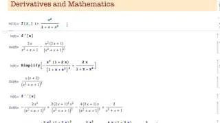 Derivatives and Mathematica