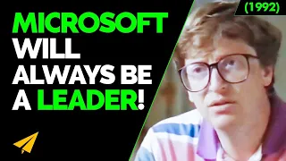 Young Bill Gates | MICROSOFT is a Company That Will LAST Without ME! | 1992 Interview | #EarlyStarts