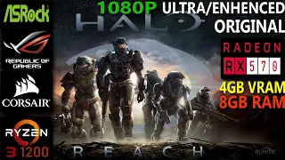 Halo Reach Benchmark with RYZEN 3 1200 8GB RAM & RX 570 4GB 1080P