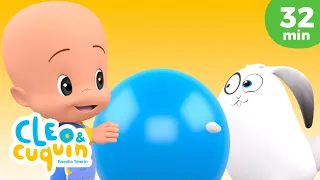 🔵Aprende colores con la pelota azul de Cuquín y Fantasma 🔵 Vídeos educativos para niños