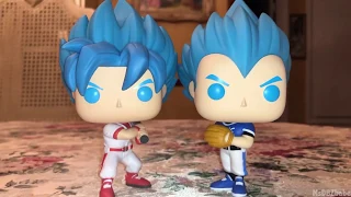 Boxlunch exclusive Dragon Ball Super Episode 70 Vegeta and Goku Baseball 2 pack Funko Pop set