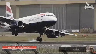 WINDY LANDINGS AT LONDON HEATHROW! - FULL SHOW