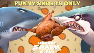 Hungry Shark World All Funny Shorts Only !