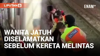 Tegang! Penumpang Terperosok ke Celah Peron Stasiun Sudirman Jelang Kereta Melintas | Liputan6