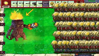 Threepeater , Torchwood vs All Zombies PvZ | Plants vs Zombies Battle