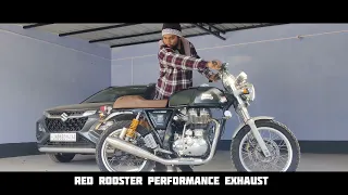 continental GT 535 || stock vs red rooster performance exhaust