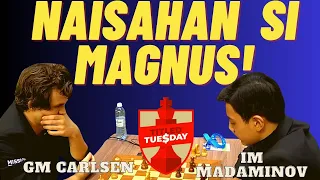 HINDI UMUBRA ANG OPENING NI MAGNUS! Carlsen vs Madaminov! Titled Tuesday