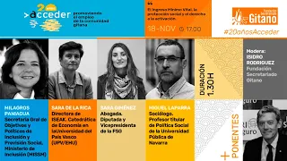 "El IMV, la protección social y el derecho a la activación. Webinar #20AñosACCEDER 18N"