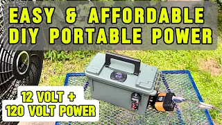 Ammo Can Portable Power Box 12V DC and 120V AC Power