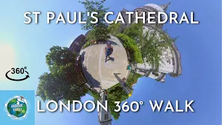 [360° London Walking Tour #7] Shakespeare's Globe to St Paul's Cathedral