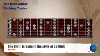 🎸 The Thrill is Gone Bm - BB. King Guitar Backing Track with scale map