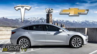 Tesla Model 3 vs Chevy Bolt - Electrics for Everyone | Everyday Driver TV Season 3