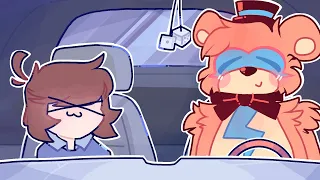 Are we there yet? //meme but freddy drive a car