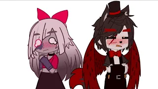 My two favourite ships in hazbin hotel flirt with with each other//Chaggie//Huskerdust//Gacha club