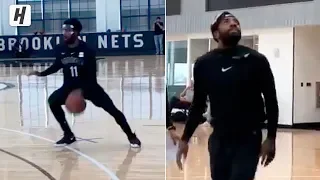 MASKED KYRIE IS BACK! Kyrie Irving 1st Brooklyn Nets Practice Drills!