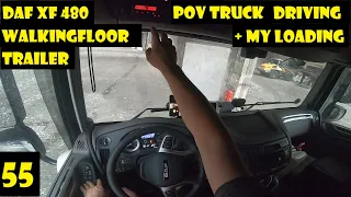 DAF XF 480 I POV Truck Driving I Walkingfloor Trailer I + Loading I #55