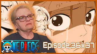 WHICH ONE OF YOU IS ARLONG? | Grandma Reacts to One Piece Episode 36 and 37