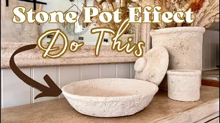 DIY STONE VESSELS || THRIFT FLIP || FAUX AGED EFFECT