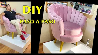 DIY - Cómo hacer y tapizar esta butaca poltrona abanico...Parte 2