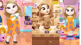 Angela's Different Eye and Skin color +  New Sticker Album | My Talking Angela2 Level 28❤️29❤️30