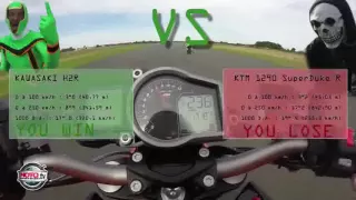 Kawasaki H2R Vs Hayabusa Vs S1000RR Vs Mercedes AMG GTS Vs KTM 1290 Quem leva