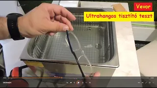 15 literes Vevor ultrahangos tisztító 💧 teszt és bemutató.