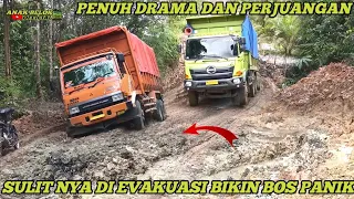 Menegangkan Dan Penuh Drama | Evakuasi Truk Fuso_Oren Terbenam Bikin Bos Panik