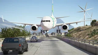 Boeing 737 Emergency Landing On Highway After Pilot Got Drunk | GTA 5