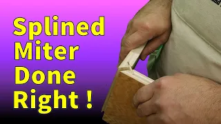 Splined Miter Joint - For Strong Cabinets