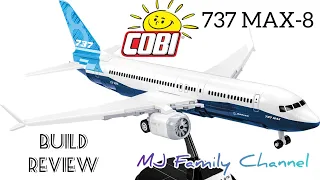 First Brick Building On the Channel! Cobi Boeing 737-8 Build Review