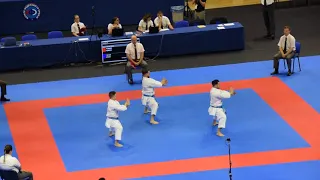 Spain, Semifinal Male Team Kata, European Karate Championship 2018