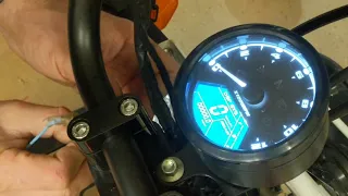 How to install the popular digital motorcycle speedometer on amazon? Universal Tach Install