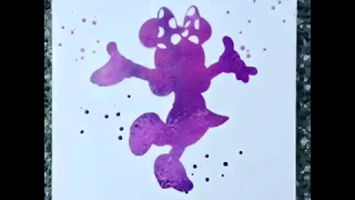 Disney's Minnie Mouse - Glow In The Dark Custom Spray Paint Art by Allure Art