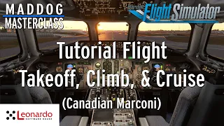 MD-82 Maddog Masterclass Part 7.2: Tutorial Flight (Marconi) Takeoff, Climb, & Cruise | MSFS