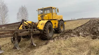 Плуг в подарок от подписчика. Допахиваю поле семью корпусами.