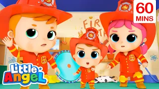 Rescue Team Firefighters! | Job and Career Songs | @LittleAngel Nursery Rhymes for Kids