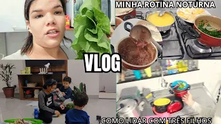 MINHA ROTINA NOTURNA COM TRÊS FILHOS#vlog #mãe #rotinanoturna