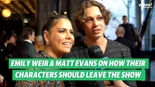 How Home and Away's Emily Weir & Matt Evans want to exit the show | Yahoo Australia
