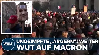 CORONA: Ungeimpfte "ärgern" - Macron-Aussagen provozieren Proteste in Frankreich - auch in Rom Demos