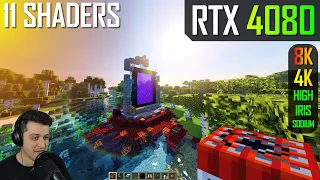 RTX 4080 - Minecraft Java Edition + Shaders (at 4K and 8K)