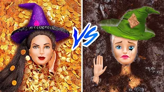 Rich Doll vs Broke Doll / 10 DIY Barbie Ideas